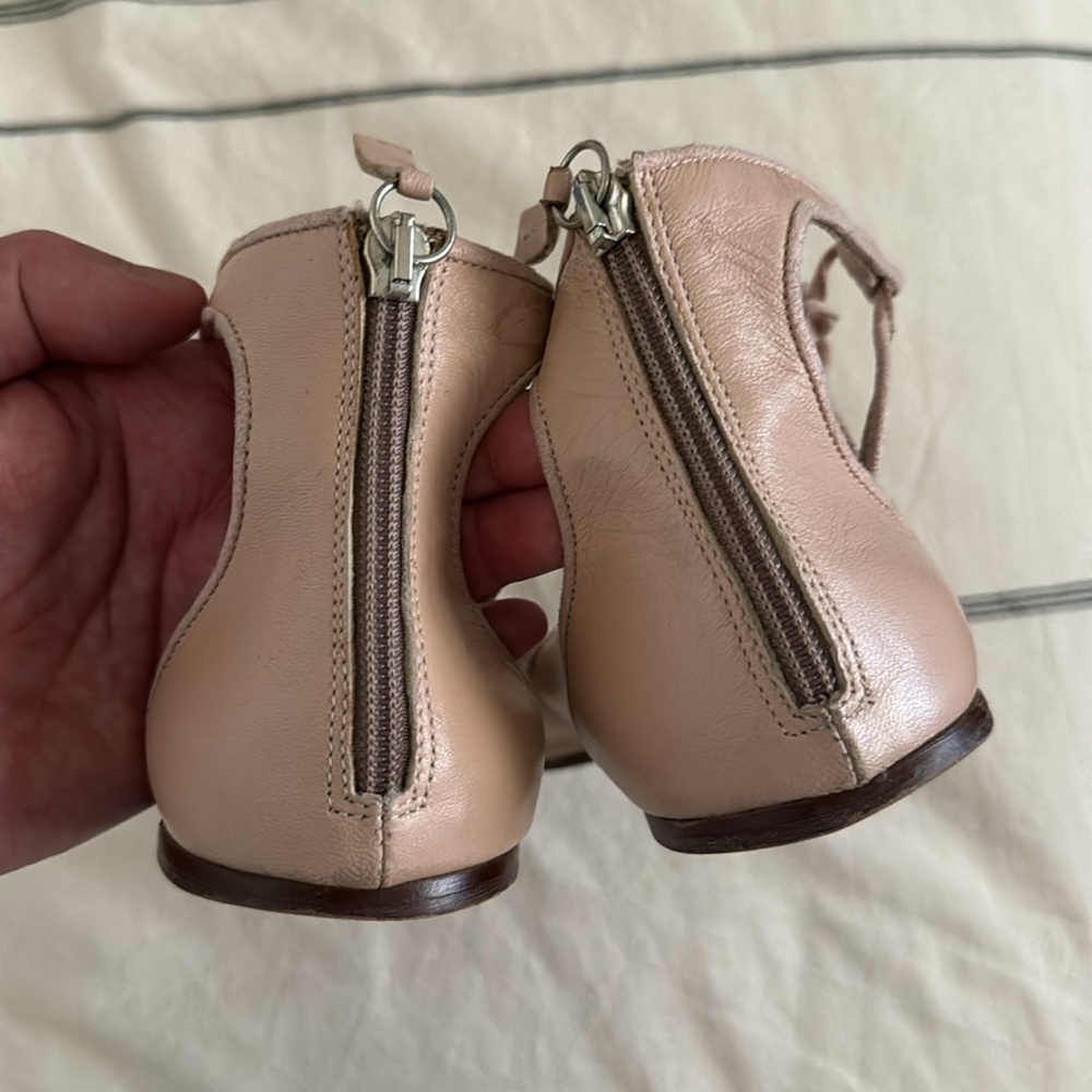 Zara women’s basic collection Strappy Leather Sandals Pink size 39 (US 8) - Picture 6 of 7